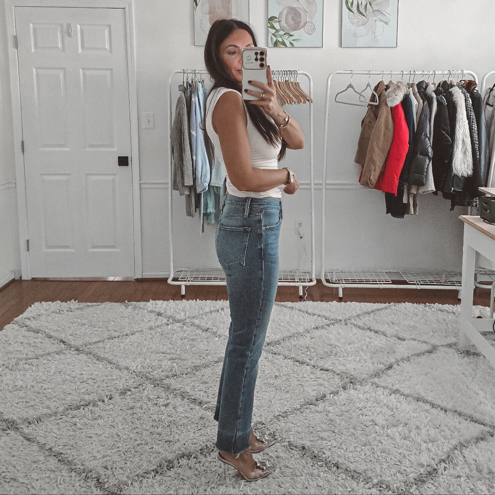 Frame Le High Straight Leg Crop Jeans Size 26 - Picture 3 of 10